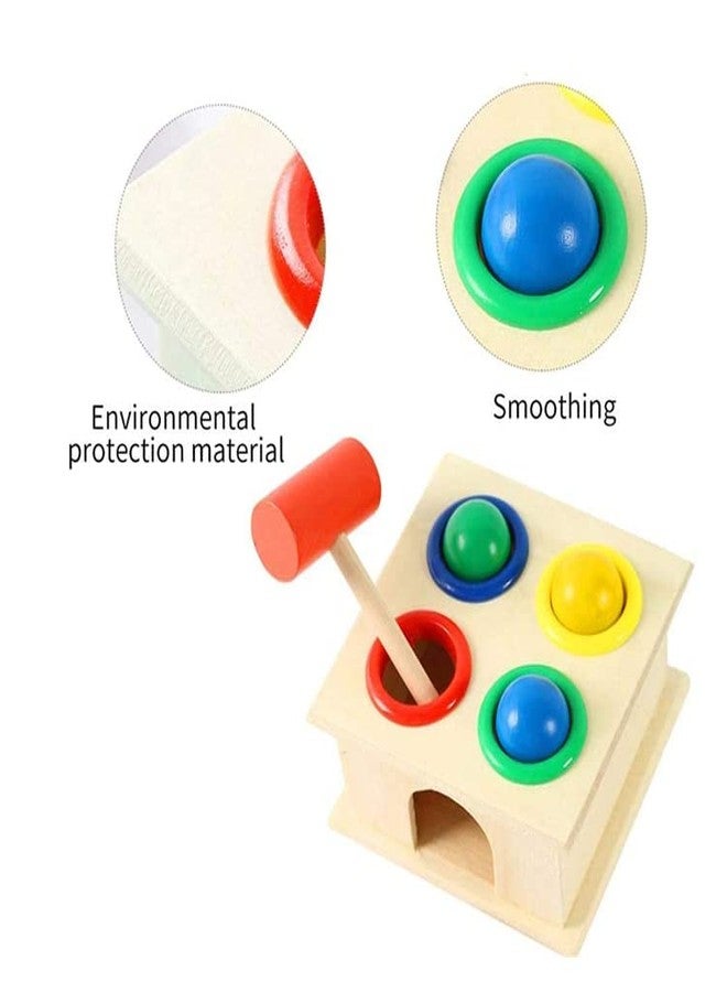 UPBEAT - Wooden Hammer Ball Knock Pounding Bench with Box Case Fine Motor and Dexterity Skills Early Educational Toy Set for Kids 3+ Years (Hammer Ball) - Image 4